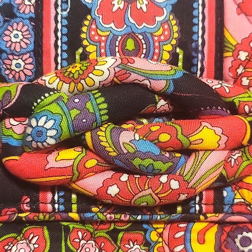 Vera Bradley English Rose Paisley Pattern Shoulder Strap Hobo Clutch Handbag